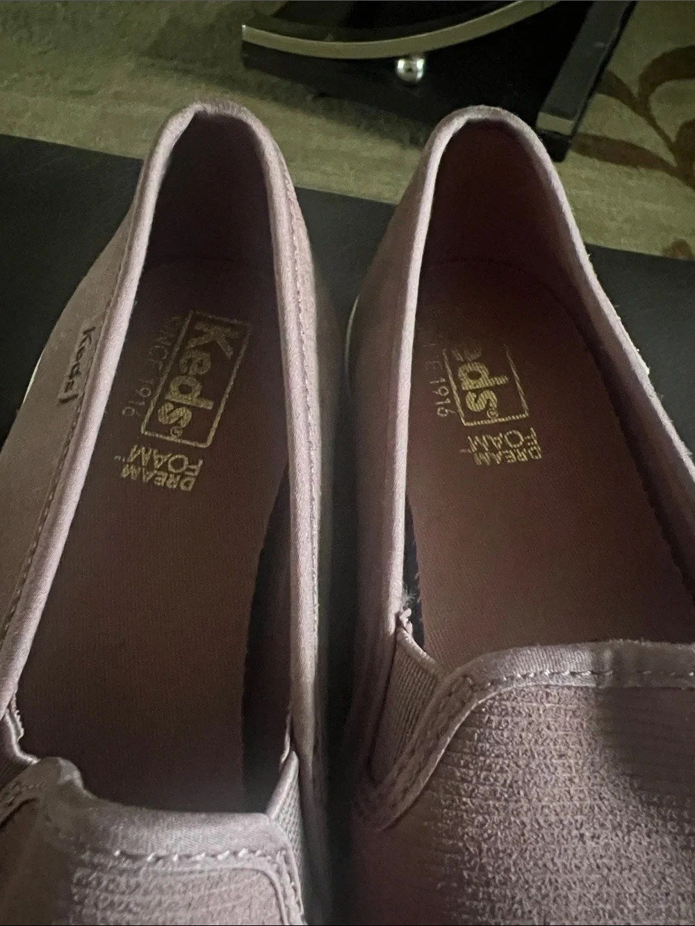 Keds Slip-On Loafers in Dusty Rose with White Sole
